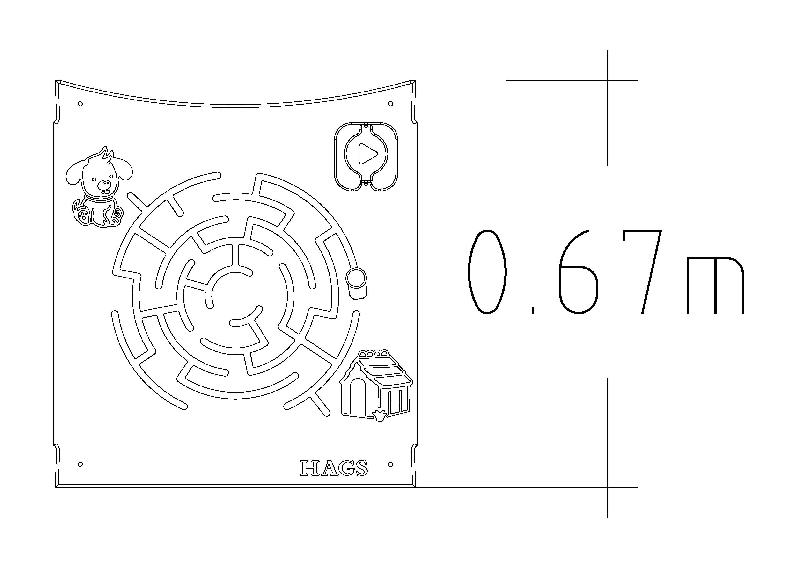 Panneau de jeu d'éveil Labyrinthe - réf 8061962 - HAGS - Structure pour aire de jeux_1