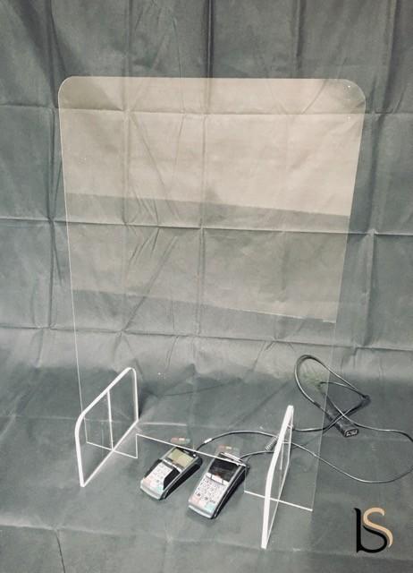 Paroi de protection en plexiglass. - Larg. 95 cm x Haut. 63 cm_1