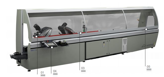 Precision t2 e - tronçonneuse à double tête - emmegi - lame de 550 mm_1