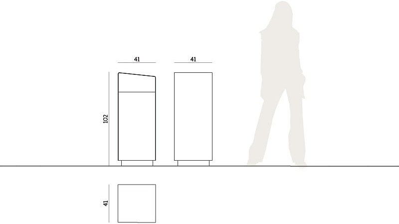 Poubelle publique 003424 - Boston - Komserwis - capacité 70 L - design Aneta Bolisęga_1