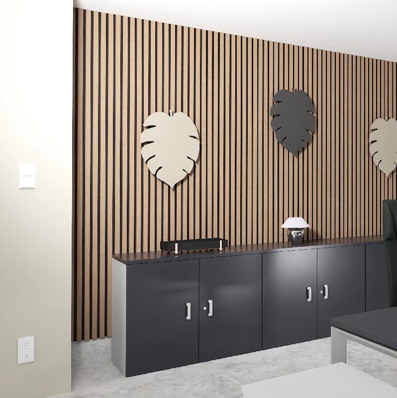 Armoire basse à portes battantes - Mobel Linea - 100, Gris anthracite, Gris aluminium_1