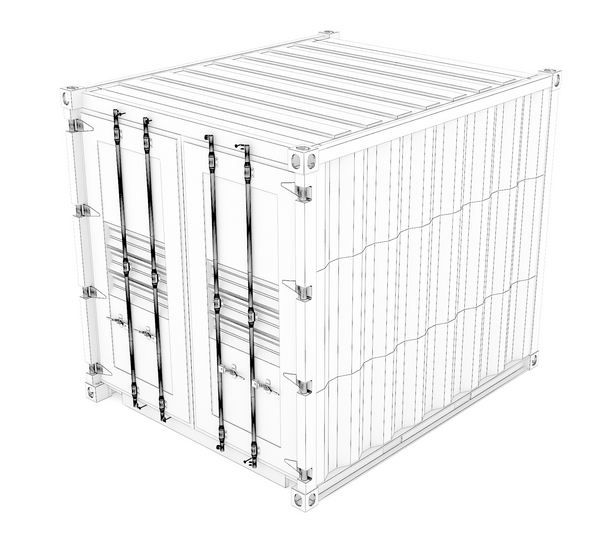 Container de stockage 6 pieds - volume 7.37 m3 - structure en acier - étanche et sécurisé_1