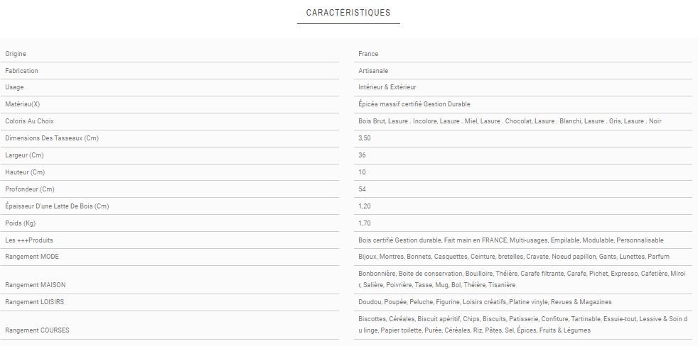 Noël S1 - Plateau en bois avec poignées coquilles - Simply à Box - L36 x H10 x P54 cm_2
