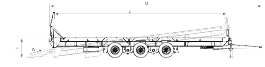 Pea 80-remorque porte engin agricole -gourdon-6 points d'ancrage latéraux avec manilles ce_1