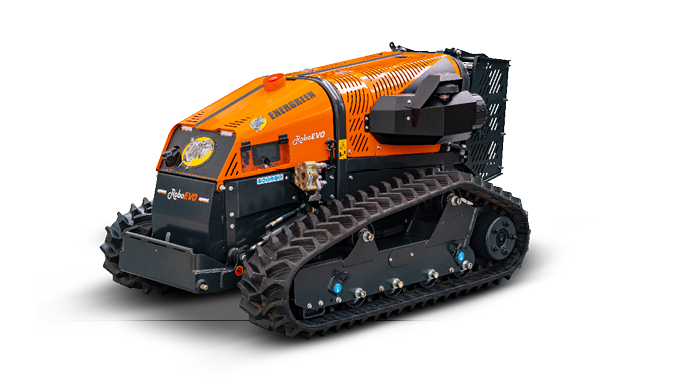 Robot debroussailleur à chenilles radiocommandé RoboEVO - Transmission Hydrostatique_1