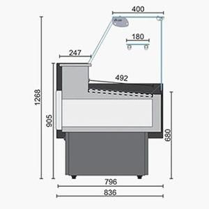 Vitrine comptoir réfrigérée droite série ARAYA | ISOTECH - ARAYA_VD - 1000_1