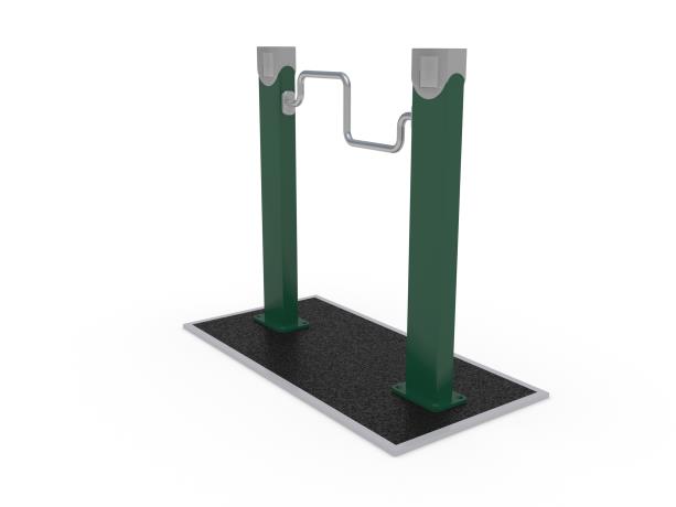 Équipement de fitness extérieur - Rotation bras - 8065088 - Denfit Gym - Hags - Vert - Montage sur dalle ou plot béton_1