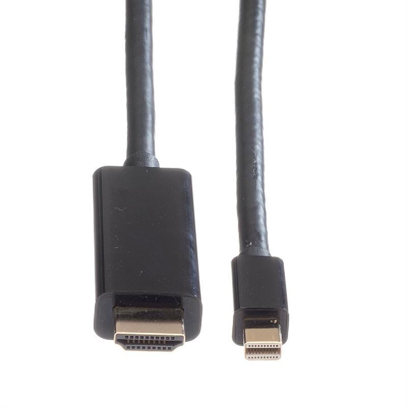 ROLINE Câble Mini DisplayPort, Mini DP - UHDTV, M/M, noir, 1 m_1
