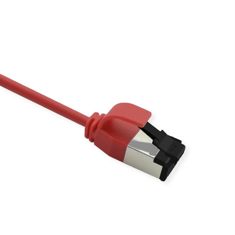 ROLINE Cordon Cat.8 (Classe I) U/FTP, Slim, fils tressés, LSOH, rouge, 0,15 m_1