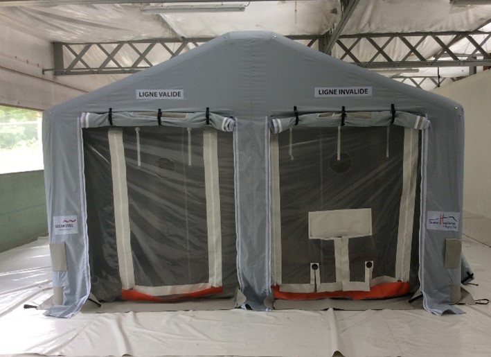 Chaîne décontamination réalisée sur structure fixe Securotec - HYGIE CDF_1