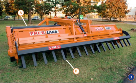 Charrue agricole rotative compatible avec tracteurs de 110 à 230 hp