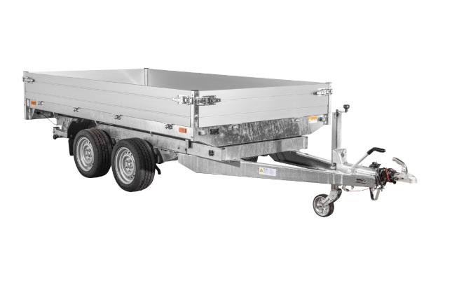 Remorque benne - 3,06 X 1,84M - 3500 KG ÉLECTRIQUE - SARIS K1 306 184 3500 2E_1