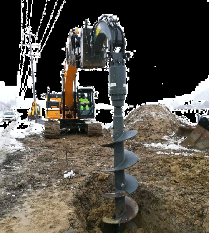 Tarière pour pelle - moteur de forage - vrilles 250/400/600/800 - pour pelles 5-25t_1