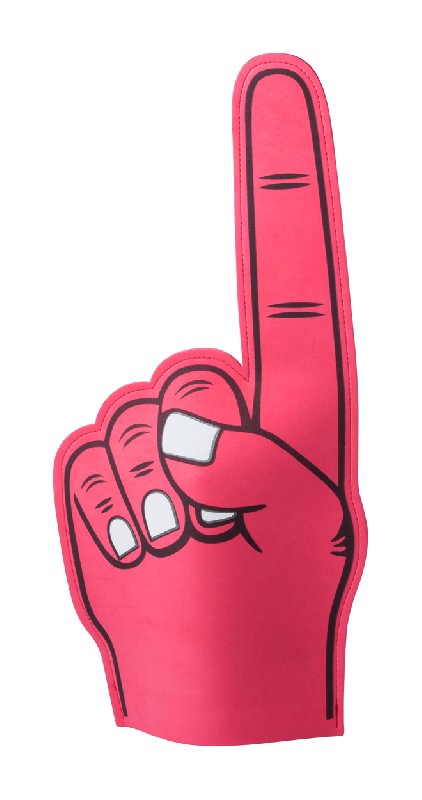 Main de mousse EVA rouge - légère et idéale pour supporter_1