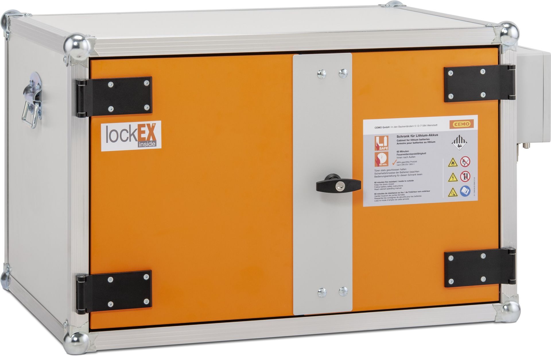 Armoire de sécurité anti-feu CEMO - 8/5 premium lockEX®  230 V SIM sans pieds - Réf 11896_0