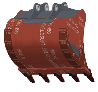 Godet modulaire Benna-Modulare-HD Heavy Duty - Verco SRL - Construction robuste en Hardox®450/500_1