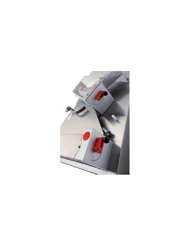 Laminoir à pizzas Pizza Group - 2 rouleaux obliques - Acier inox - Réglage épaisseur et diamètre_1