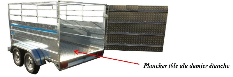 Remorque pour transport d'animaux - 3,00 X 1,50 X 1,30 M - 1300 KG - MAGNUM 1000M4_1