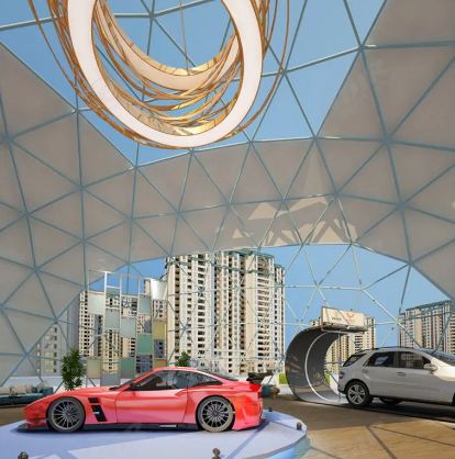 Tente dôme préfabriquée et portative - stand gonflable pour foires commerciales_1