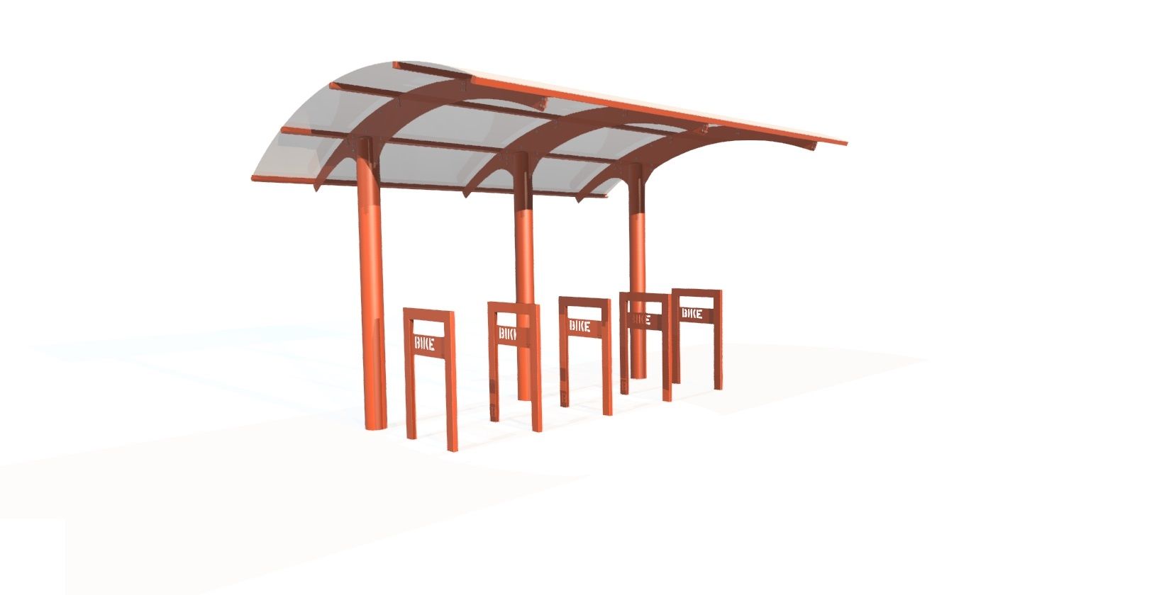 Abris vélo en acier inoxydable ou peint - Référence ABRV01 - Design haute qualité avec options de toiture anti-UV_1