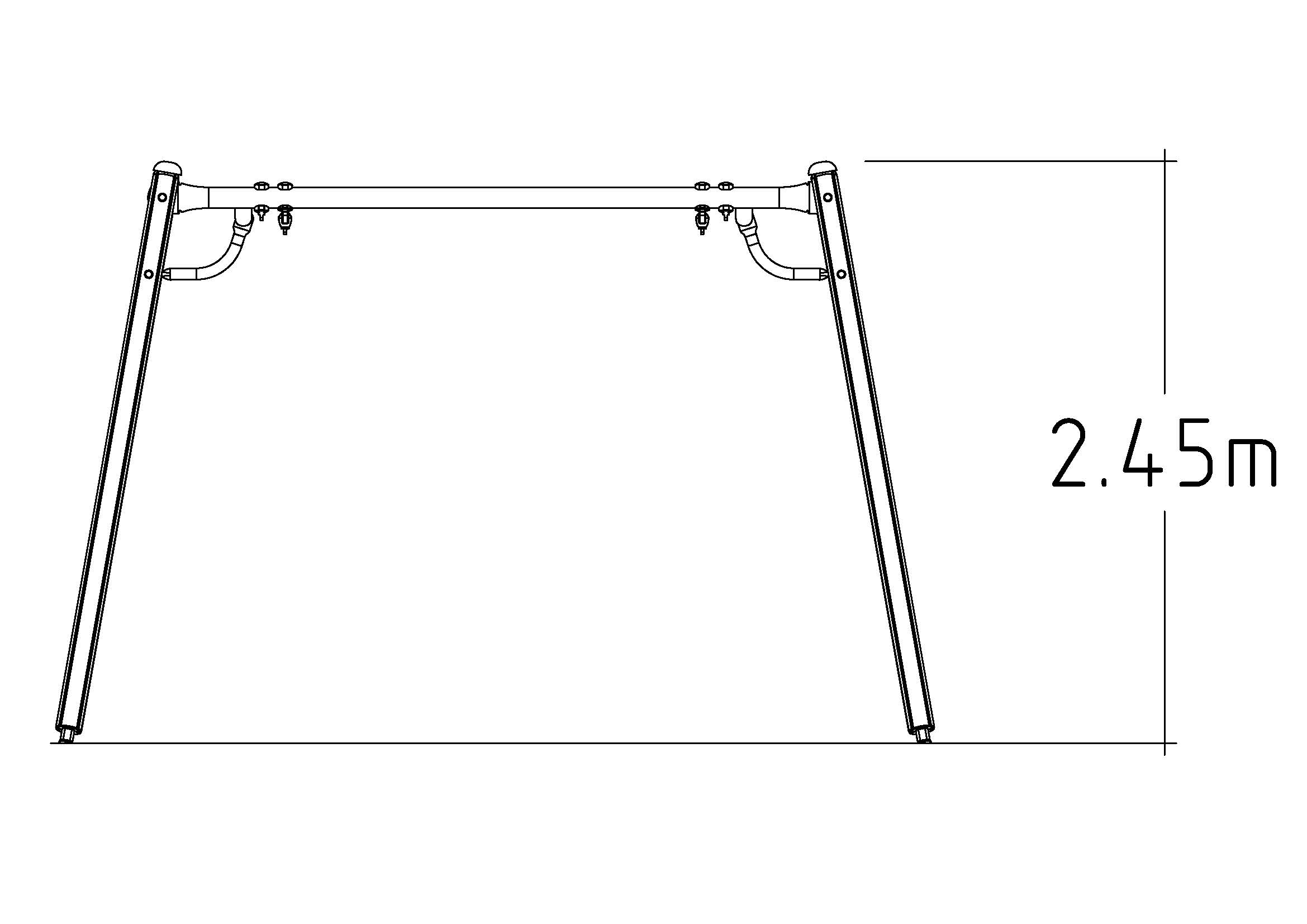 Balançoire Turo Wooden Post pour aires de jeux - réf 8078148 - Hags - Module de base en bois à enterrer_1