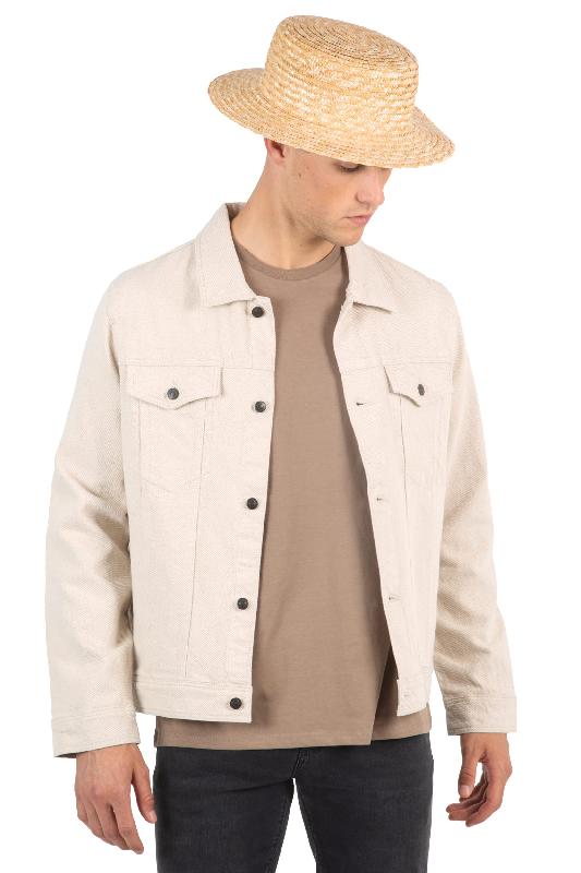 Chapeau Canotier - K-up - 100% fibres végétales - Bord large 7 cm - Réf: KP069_1