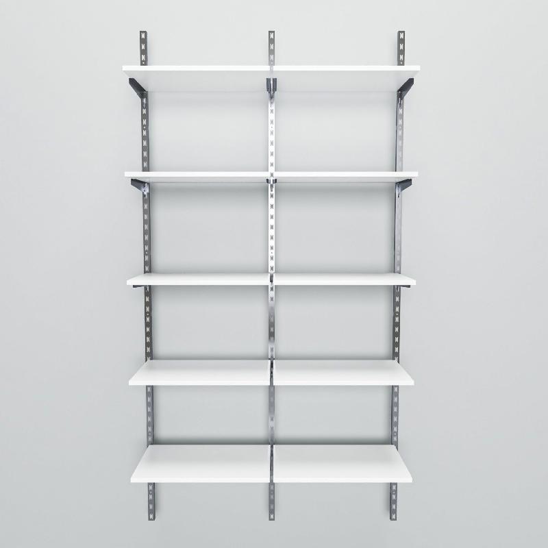 Élément suivant Global chrome 5 tablettes blanc L60xH240cm_1