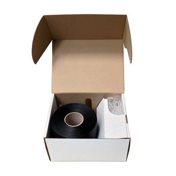 Kit de cerclage polypropylène noir - 12mm x 0.40x600m avec 250 boucles plastique_1