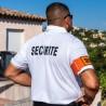 Polo blanc imprime securite - Militaires, Gendarmerie, Police et Sécurité_1