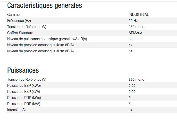 Power xp-k6m-alize - Groupe électrogène Kohler - 230V mono - Gamme INDUSTRIAL_1