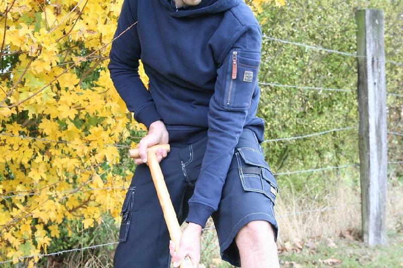 Sweat à capuche confort bleu - M - 3 poches zippées - 80% coton, 300g/m²_1