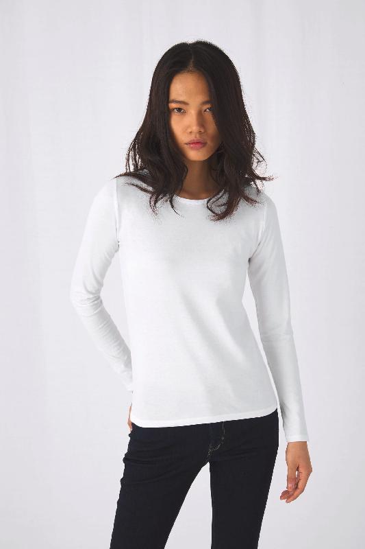 T-shirt manches longues femme - 100% coton pré-rétréci - Réf: CGTW08T - Marque: B&C_1