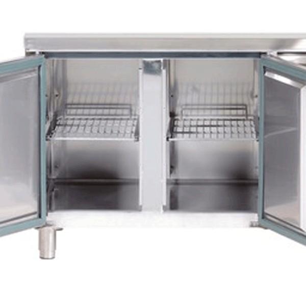Table desserte positive centrale GN 1/1 profondeur 700 - 4 portes | L2g - GN4100TN_1