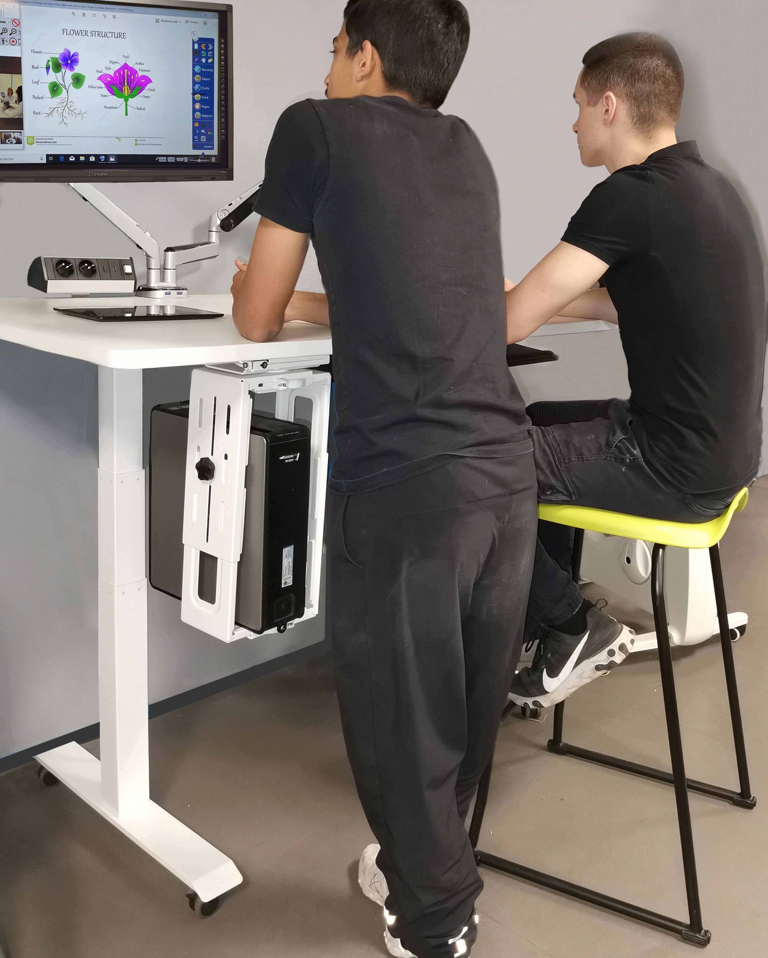 Tabouret de bureau polyvalent JUK-321 - ergonomique, confortable, 2 hauteurs disponibles_1