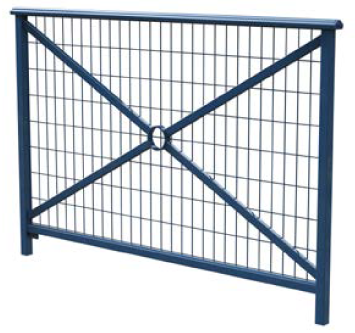 Barrière urbaine LISBONNE - cadre acier 35 x 35 mm et croix de saint André 30 x 30 mm - Ref 91462_1