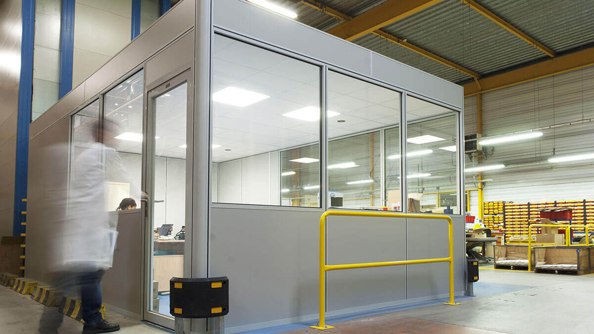 Cabine d'atelier en kit avec plafond - Novokit - 2 modules 3 faces sur mur, idéale pour optimiser l'espace urbain_2