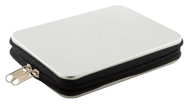 Set à outils en métal - 25 pièces avec boîtier en aluminium zippé - Couleur noire - Poids 550 g_1