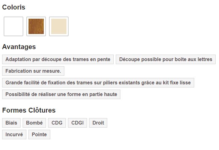 Clôture PVC CL 04 F / TYPE 02 F - CG Pro - claire voie avec embouts plats ou pyramidaux_1