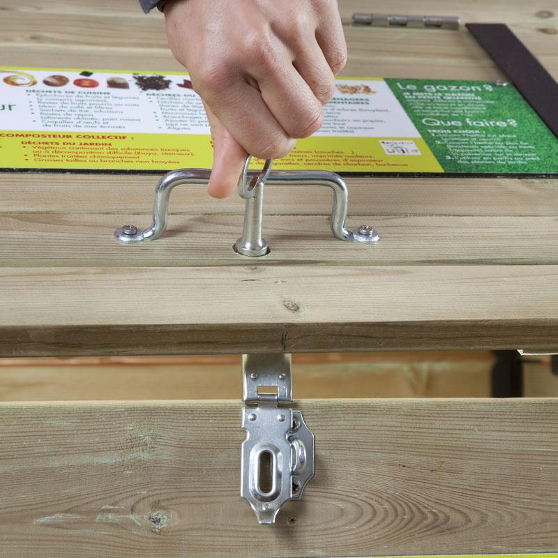 Composteur à trappe - 50 kg - 500 L, 700 L, 1000 L, 1500 L - Résineux raboté, Douglas raboté_1