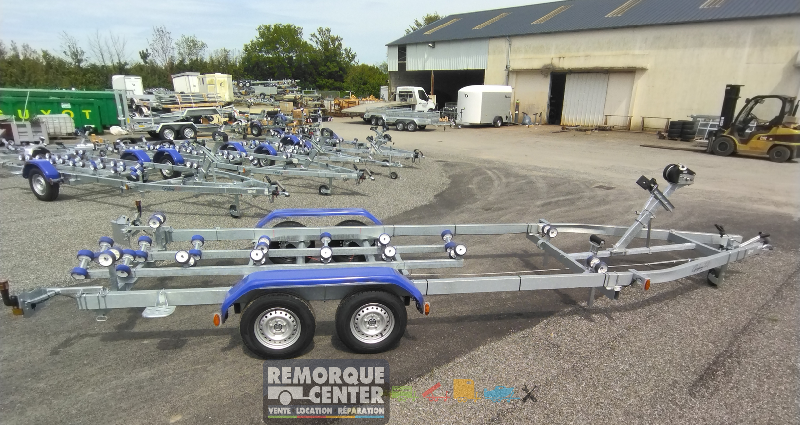 Porte bateau multi-rouleaux GALAXY - GD12 / G1602 - PTAC : 2400Kg - 2 essieux - Sun Way_1