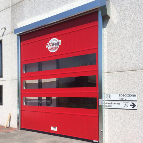 Porte industrielle à enroulement rapide - système d'automatisation essentiel - design minimal - RolliGO_1