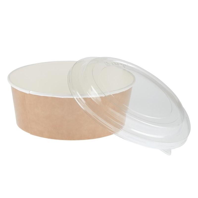 Pots alimentaires kraft recyclables avec couvercles - 1300ml - Lot de 150 | Colpac_1