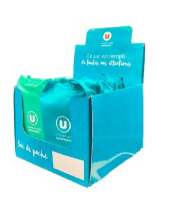 Sac cabas réutilisable - en polyester recyclé - FRASYSPO3S - avec pochette attachée et fermeture Velcro_1