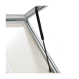 Vitrine extérieure simple face sur piétement - AGATE - Étanchéité sans joint - Cadre aluminium anodisé naturel_1