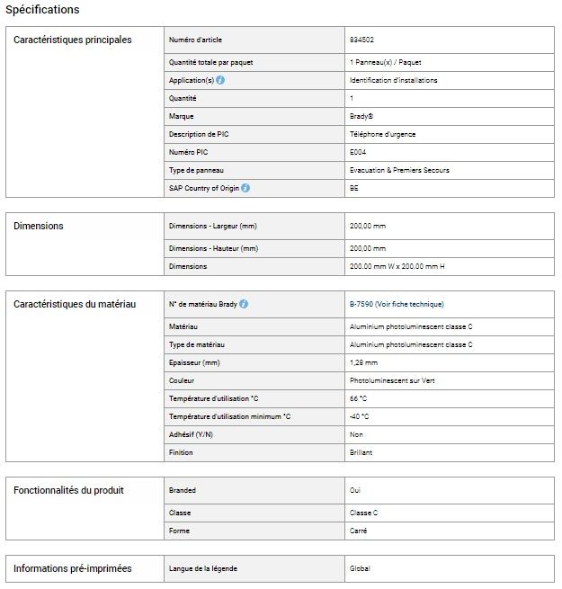 834502 - signalisations sécurité travail - brady - dimensions: 200.00 mm w x 200.00 mm h_1