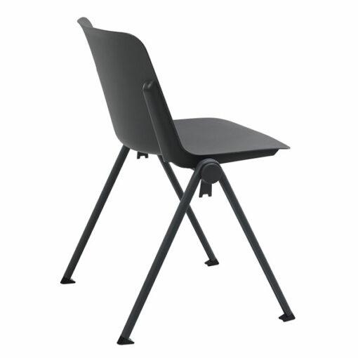 Chaise visiteur empilable 4 pieds MIA - Sitek - Noir/Bleu/Rouge - neuf - design élégant et moderne_1