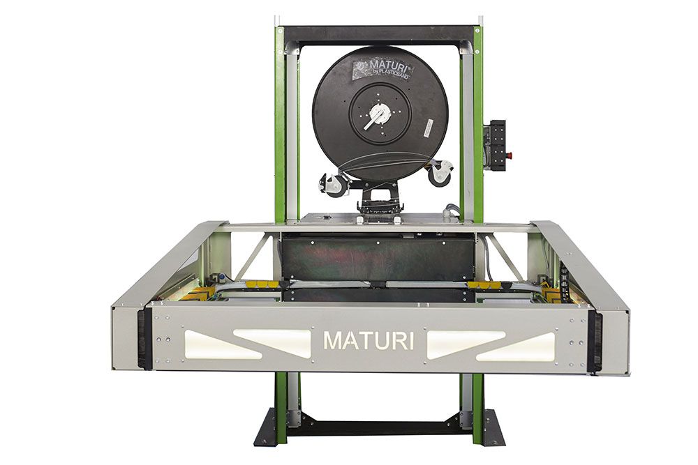 E-maturi 1400 - machines pour cerclages de palettes - plasticband - dimension minimale de 30 x 30 cm_1