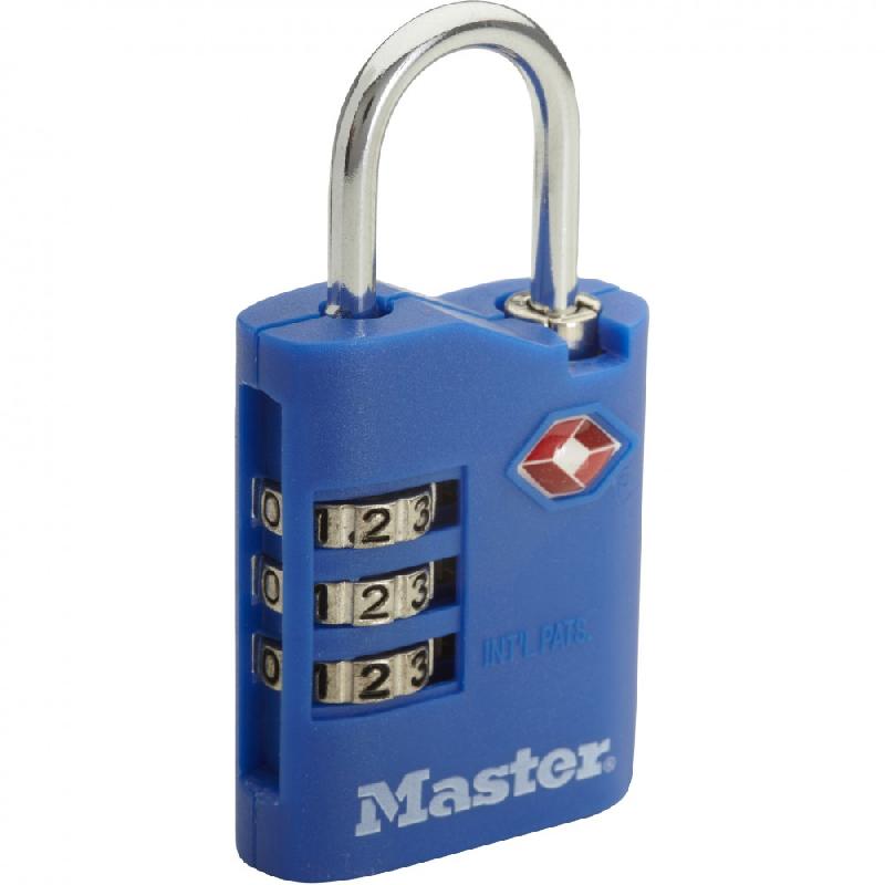 Lot de 2 cadenas à combinaison MASTER LOCK - zinc 35 mm - TSA - combinaison programmable_1