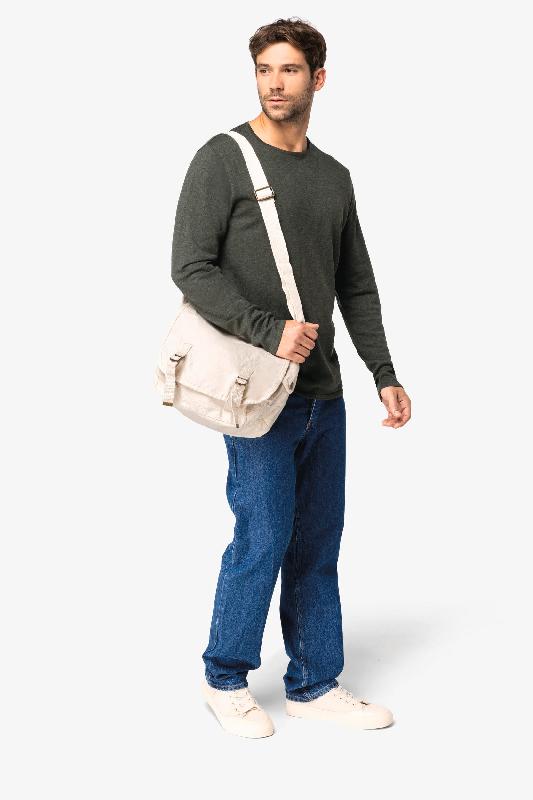 Sac besace écoresponsable délavé - 100% coton biologique - Réf: NS140 - 13L - Native Spirit_1