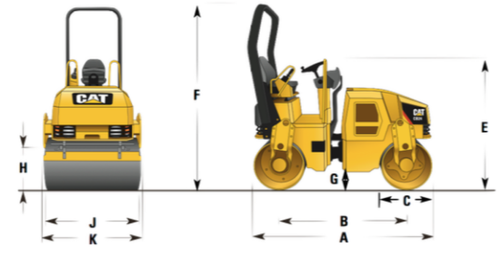 Compacteur 1m20 ? 2t500 double bille (caterpillar cb24b)_1